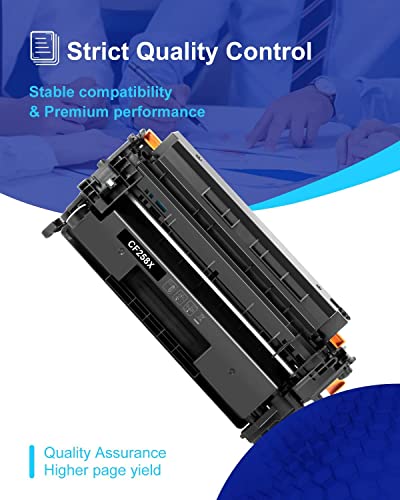 58X Cf258X Toner Cartridge (With Chip) 2 Pack Compatible For Hp 58X Cf258X 58A Cf258A Toner Cartridge Compatible With Laserjet Pro M404N M404Dn M404Dw Mfp M428Fdw M428Dw M428Fdn Printer(2 Black) #TOP4