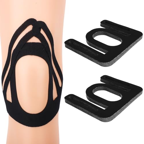 20uds Cintas Kinesiológicas Precortadas para Rodillas, Impermeables y Sin Látex Cinta de Kinesiología Tiras Elásticas Deportivas Músculos para Estabilidad