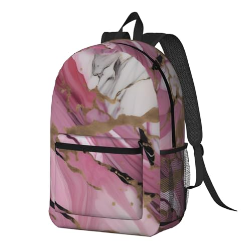 Sac à dos ordinateur portable marbre rouge et blanc de 43cm - 2