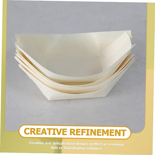 Plato desechable de bote de madera estilo japonés 150 pcs miniatura 7