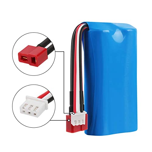 Rechargeable Li-Ion Battery 7.4V 1500Mah Universal For Wltoys 4Wd Rc Cars 12401 12402 12403 12404 12423 12428 Series Spare Part Replacement #TOP4