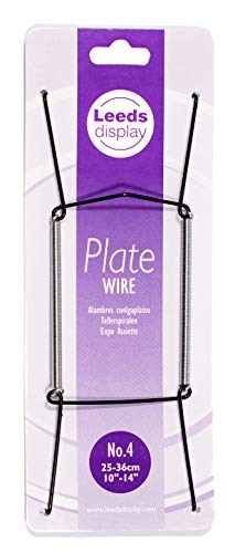Leeds Display : PW40BKL : Wire Plate Hanger No.4 : Black : 25-36cm/ 10-14 Inch