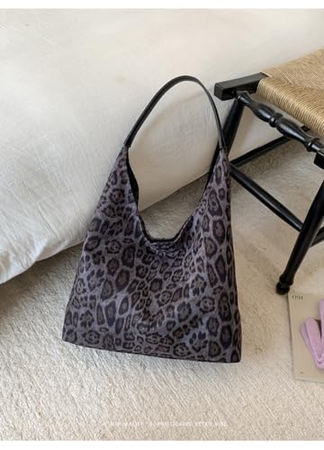 Image of Leopard Tote Bag for Women Cheetah Purse Vintage Hobo Bag Large Capacity Work Tote Bag