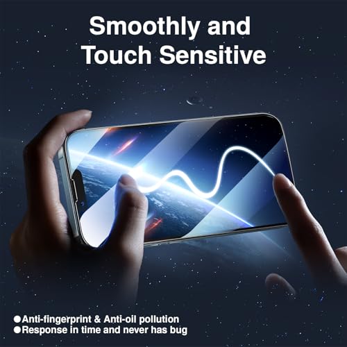 Image of SMARTDEVIL 2 Pack Privacy Screen Protector for iPhone 14 Pro, 28 Anti-Spy 9H Tempered Glass, Impact & Scratch Resistant, Auto Dust & Bubble-Free Install Frame, Easy to Install, Case-Friendly