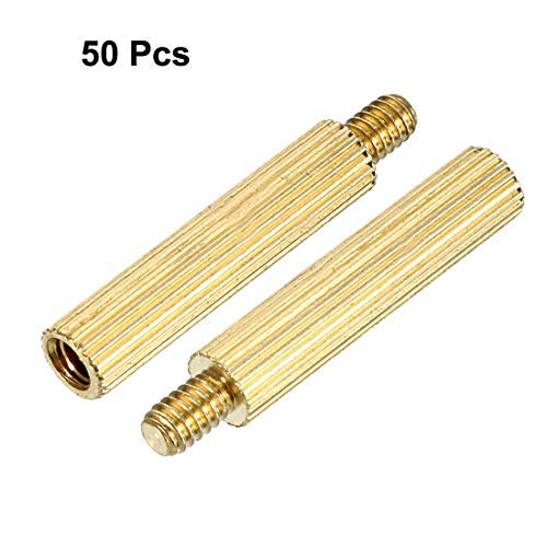 50pcs M2 3+3mm rond laiton fil mâle vis entretoise PCB Pilier
