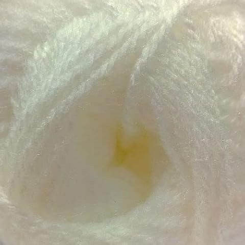 10 x 100g Woolcraft Babycare Baby Yarn, Wool, DK Double Knit (White) Cover