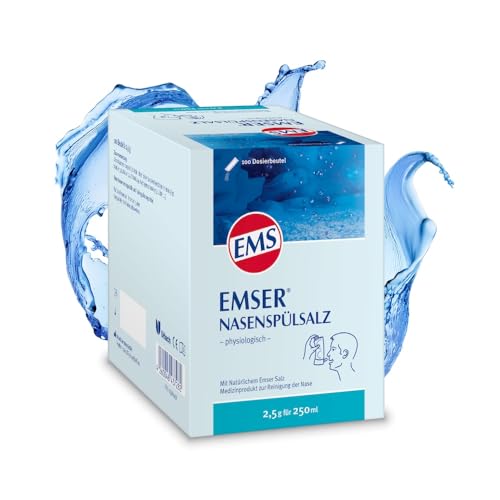 Emser Nasenspülsalz - Salz für Nasenspülungen zur Reinigung und Pflege der Nase bei Allergien trockener Nasenschleimhaut und zur Vorbeugung von Erkältungen - 100 x 2 5 g Beutel
