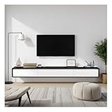 ☛ Dimensions flexibles pour tous les espaces : Disponible en longueurs de 119 à 241 cm, ce meuble TV suspendu s'adapte parfaitement aux petits appartements comme aux grands salons