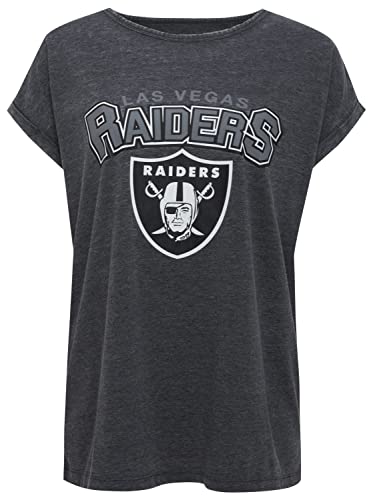 Recovered NFL Raiders Charcoal-Camiseta para Mujer, Talla M, Multicolor, Hombre Cover
