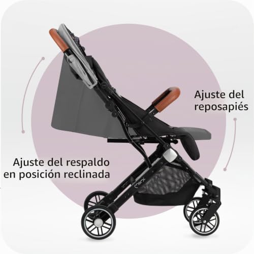 Miniatura 3 de Silla Momi Estelle A Partir De Los 6 Meses Hasta 15 Kg , Silla De Paseo Plegable Con Arnés De 5 Puntos, Cesta De La Compra, Barra Telescópica, Se Mantiene De Pie Plegada