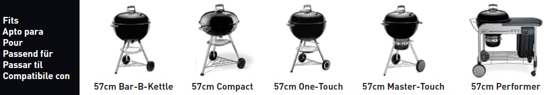 Weber Rôtissoire pour barbecues à Charbon 57 cm/Broche motorisée pour Une Cuisson homogène des rôtis et volailles – Noir/Argent (7494)