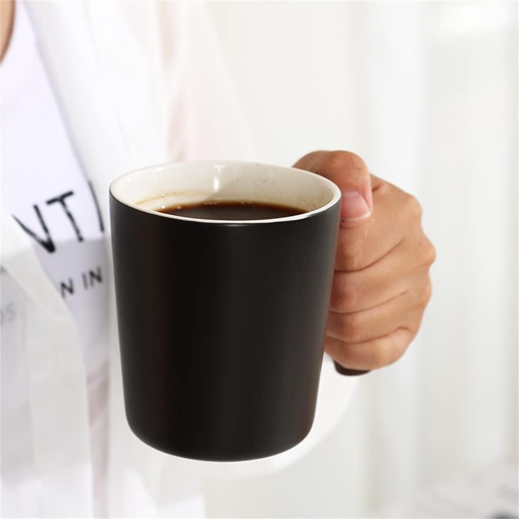 Ebony Handle Water Cup Coffee Office Minimalist Couple Print Diy(D)