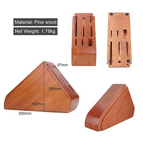 WILDMOK 9pcs Knife Block Set German Steel Kitchen Knife Set