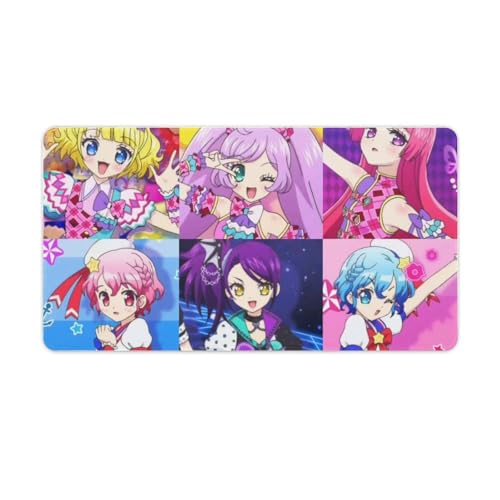 プリパラ マウスパッド 大型 ゲーミング 滑り止め 防水 デスクマット 超大型 デスクパット パソコンマット ゲーミ 可愛い 大判 装飾 マウス対応 耐久性 滑り止め おしゃれ 大きいサイズ プレゼント 贈り物 40X75cm