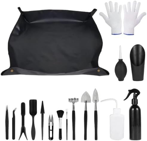 Plant Mat, 16 Piece Garden Tool Set, 48 x 48 cm Transplant Mat, M...