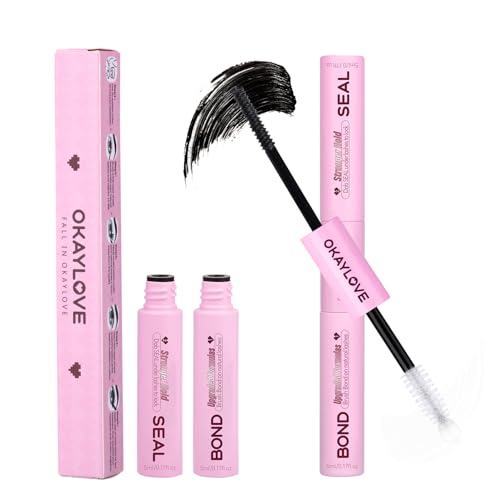 OKAYLOVE Lash Cluster Glue, Waterproof Black Lash Bond and Seal