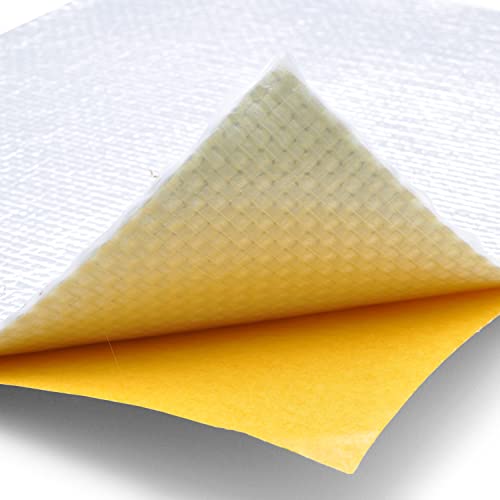 Easyboost Samoprzylepna płyta izolacyjna 25 x 20 cm, wkład wydechowy, ochrona przed wysoką temperaturą, owiewka, motocykl, quad, skuter, krzyż, brud, kieszeń, enduro, termiczny (2 płytki)