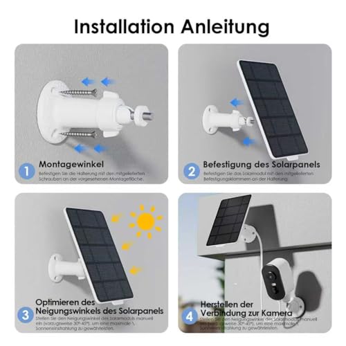 CZEview 3W Typ-C Solarpanel für Überwachungskameras