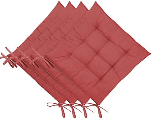 ZZZMRH Chair Cushions Pack of 2 Seat Pads for Dining Chairs, Garden Chair Cushions Tie On_9 Stitch_Black Indoor/Outdoor Seat Cushions Comfortable Chair Pads for Kitchen Seat Pads 9 stitch cushions