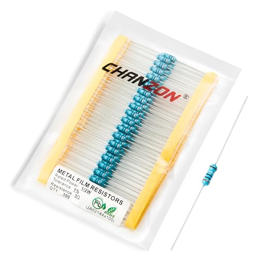 Chanzon 100pcs 1/2W (0.5W) 3 Ω ohm Metal Film Fixed Resistor