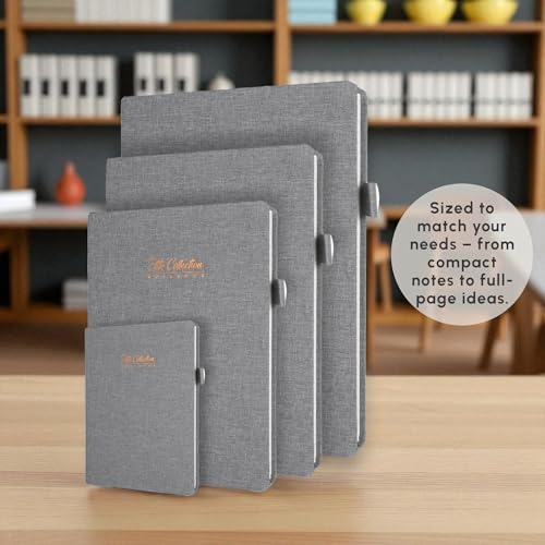 Image of Pragya Elite Collection A6 Classic Diary Notebook Canvas Finish Hard Cover 80 GSM Paper, 192 Pages Greyish Colour Pack of 2 (A6)
