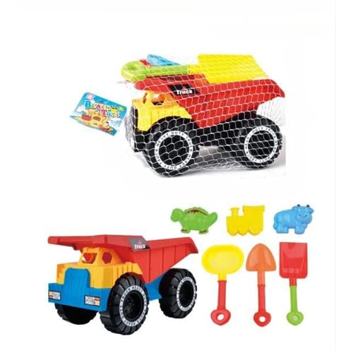 S SGTT PRO Beach Sand Toy Set Outdoor Snow Toys For Kids Toddlers With Truck Shovels Watering Can Beach Bucket Animal Molds And Mesh Bag 16X21X10