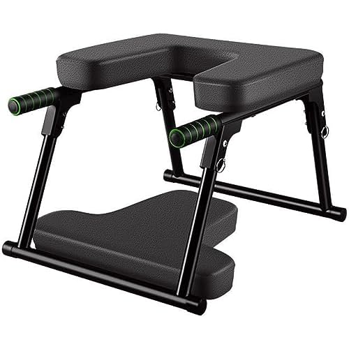 Foldable Inversion Chair, Multifunctional Home Fit & Inversion Stool, Headstand Bench, Yoga Equipment for Practice Head Stand, Shoulder Stand and Strength Training Black