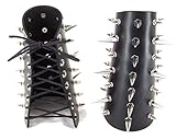 Axovus Premium Leather Spiked Gauntlet for Metal Bands, Metal Fashion