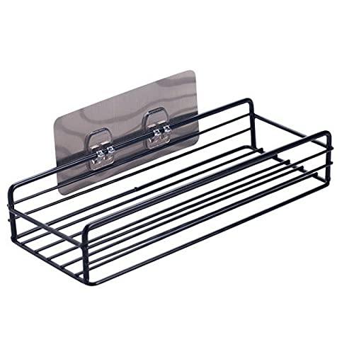 ZHZJQE Shower Caddy Kitchen Condiment Storage Rack Wall-mounted Bathroom Floating Shelf Shower Hanging Basket Shampoo Rack Toilet Accessories