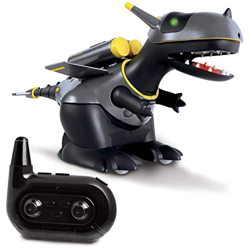 SHARPER IMAGE RC Interactive X-Rad Dragon Robot, Cool Sci-Fi Bot with Flapping Wings + Wheels, Talking, LED Eyes, Patrol Mode, Virtual Leash, Wireless Control, Full Directional Movement, Battery Power
