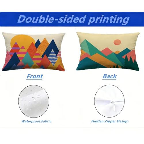 Housses de coussin extérieur imperméable 60x90 anti-UV lin