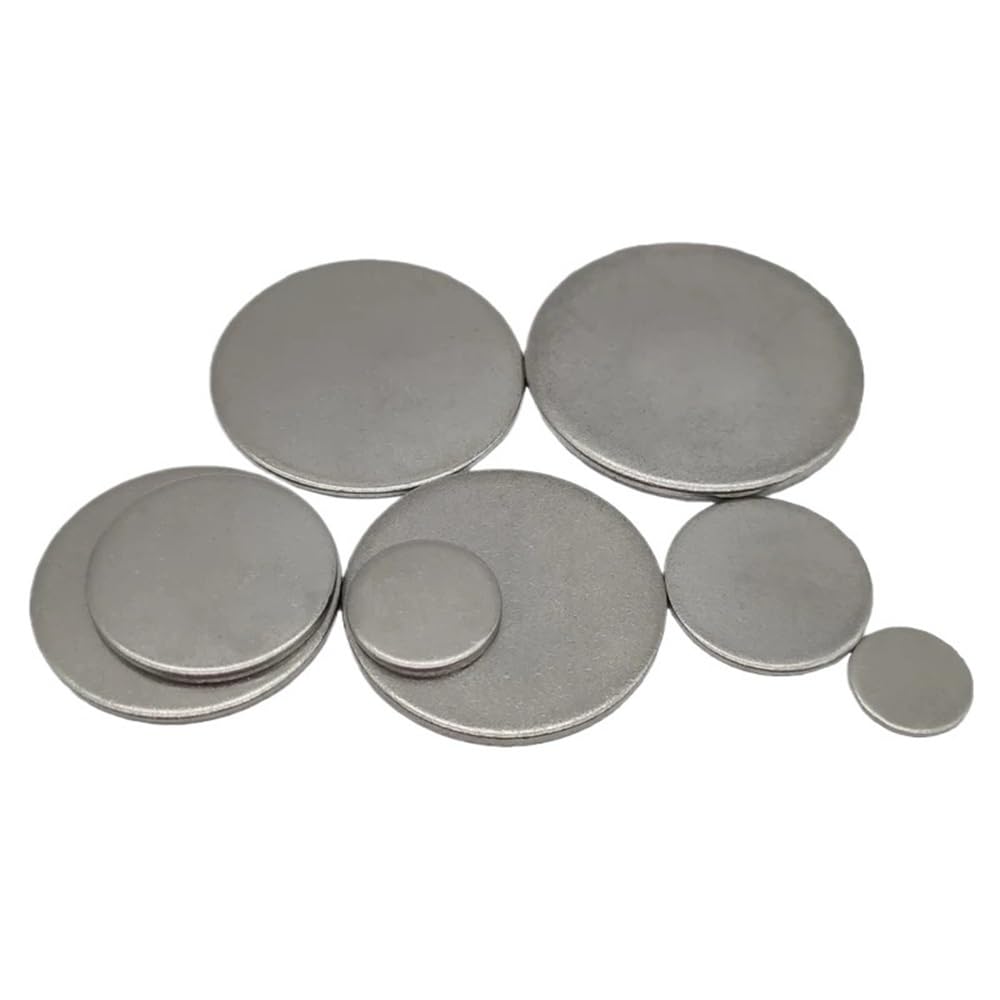 1 pièce de tôle d'acier inoxydable, diamètre 15 cm, plaque ronde SS304, épaisseur 0,5-5 mm, panneaux muraux en acier inoxydable(1mm)