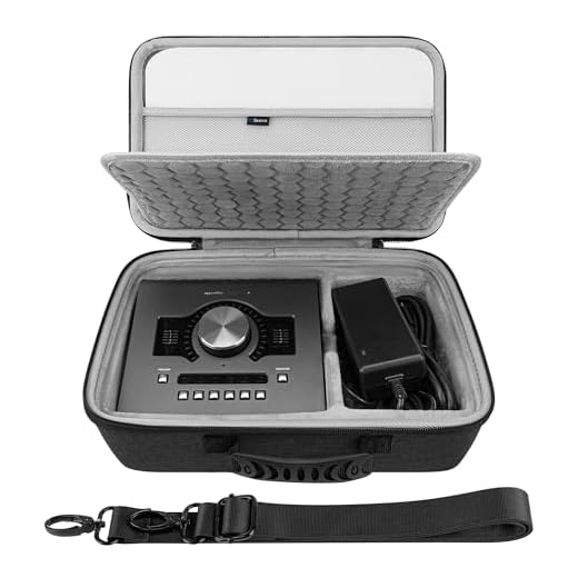 Geekria Funda de transporte para interfaz de audio, bolsa de viaje rígida compatible con Apollo X DUO/Apollo Twin X QUAD (gris)