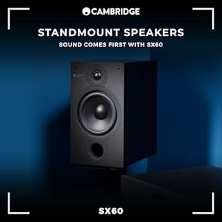 Cambridge Audio SX60 - Coppia di altoparlanti passivi cablati per impianto HiFi o Home Cinema, ottimizzati per una risposta in frequenza fluida e uniforme, colore: Nero opaco
