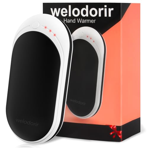 Hand Warmers Rechargeable 5200mAh Portable Reusable Powerbank USB Battery Hot Pocket Electric Double-Sided Heaters for Heat Therapy Raynauds, and Great Gifts