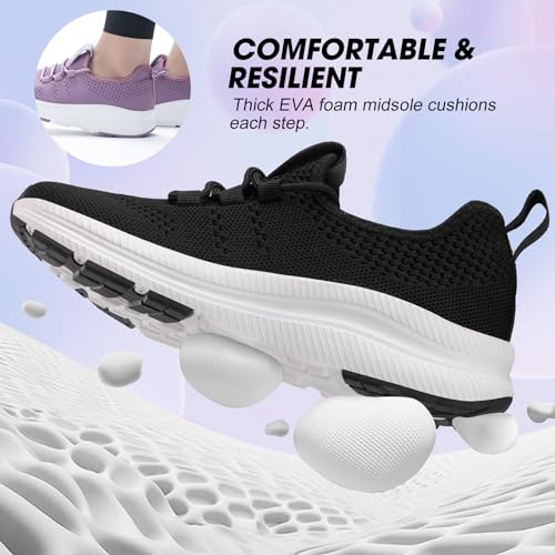 Image of ZOVE Wide Toe Box Shoes Women Extra Wide Width Sneakers Ultra Light Road Running Shoes Non-Slip Tennis Sneakers Breathable Walking Athletic
