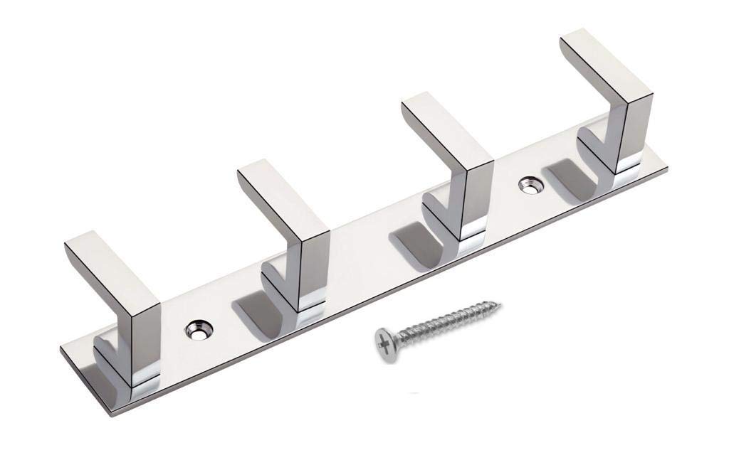 Nopex 4 Pin Bathroom Cloth Hooks Hanger Door Wall Robe Hooks Rail for Hanging Keys,Clothes,Towel Hook (Pack of -1), Silver (B083R2DG3W) Amazon Price History, Amazon Price Tracker
