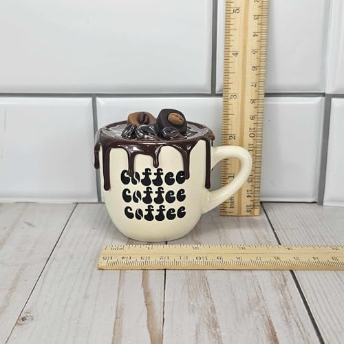Mini taza decorativa artesanal con diseño de chocolate miniatura 2