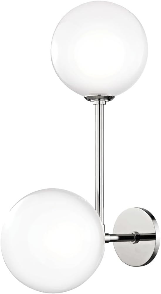 Mitzi H122102-PN Ashleigh - 2 Light Wall Sconce 21.5 inches Tall and 7.5 inches Wide - Polished Nickel