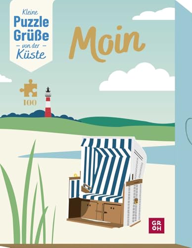 Moin! Kleine Puzzle-Grüße von der Küste: 100 Teile Puzzle in Box - Originelles Geschenk für Erwachsene mit persönlicher Grußbotschaft (Statt Postkarte: Mini-Puzzle)