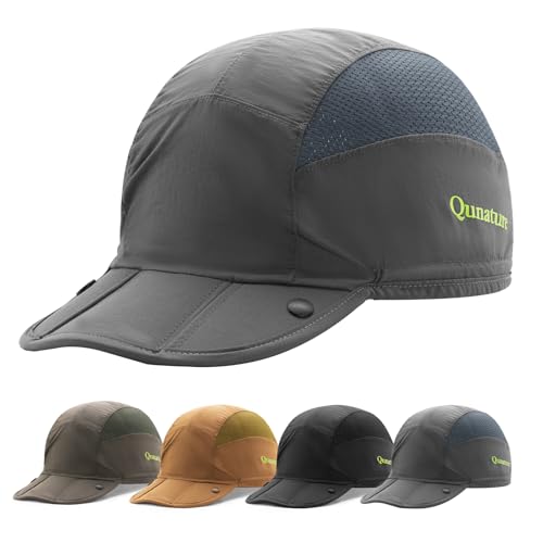Casquette de cyclisme pliable homme femme avec protection solaire et pare-soleil running