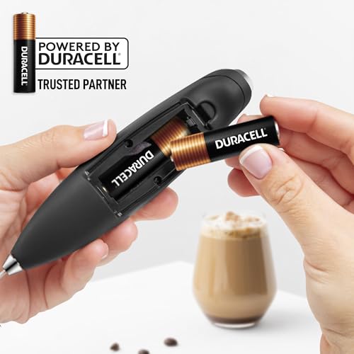 Image of Mini & Mighty Milk Frother Wand - Powerful Handheld Coffee Frother, Battery Operated Drink Mixer - Compact Pocket Size - Detachable Whisk for Latte, Cappuccino, Matcha, Hot Chocolate