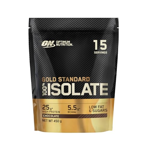 Optimum Nutrition Gold Standard 100% Proteína de Suero Aislada en Polvo, Sabor Chocolate, 450g, 15 Servicios Optimum Nutrition Gold Standard 100% Proteína de Suero Aislada en Polvo, Sabor Chocolate, 450g, 15 Servicios
