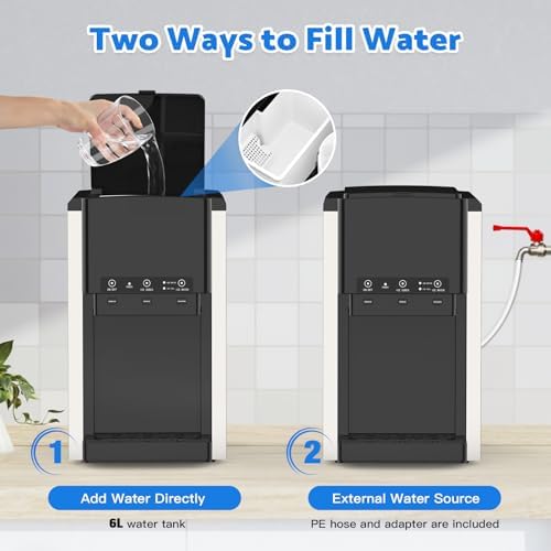 3-in-1 Countertop Ice Maker, 20KG/24H, Crushed Style Ice Crusher and Cube Maker, with Cold Water Dispenser