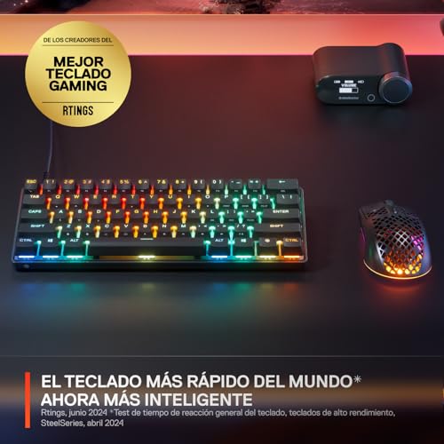 Image of SteelSeries Apex Pro Mini Gen 3 OmniPoint 3.0 HyperMagnetic Switches - Adjustable Actuation - Rapid Trigger - Game-Ready Presets - Protection Mode - Rapid Tap /SOCD - RGB - PBT Keycaps - USB-C