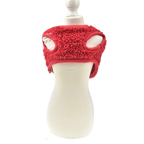 Winter Warm Bunny Rabbit Clothes Small Animal Chinchilla Ferret Costume Outfits Xxs Dog Clothes (2Xs(Bust 10.2"), Red) #TOP6