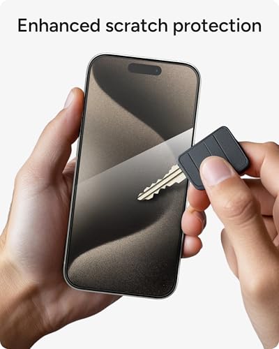 Image of ZAGG Glass Elite iPhone 15 Pro Screen Protector - 5X Stronger with Reinforced Edges, Scratch & Smudge-Resistant Surface, InvisibleShield, Easy to Install