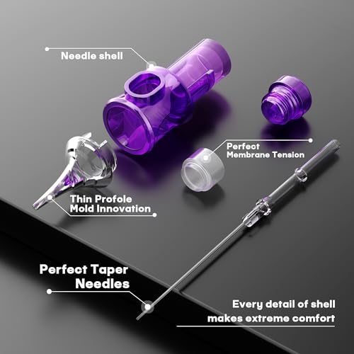 Image of 20PCS Tattoo Cartridge Needles #12 (9RL) Standard Round Liner Tattoo Needles with Membrane Professional Disposable and Safety Tattoo Needles for Tattoo Artists