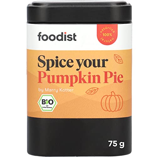 Foodist BIO Pumpkin Spice Gewürz mit Zimt und Ingwer, vegan, Kürbisgewürz für Pumpkin Pies, Kuchen, Suppen oder Kaffee Gewürzmischung 75g Dose by Marry Kotter Cover