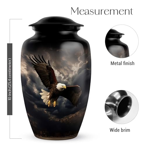 Image of Black Eagle Urns for Ashes Adult Female-Large Urn for Human Ashes Women